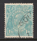 M22960 Australia 1928 SG104 KGV: 1s.4d turquoise. FU, Cat 26