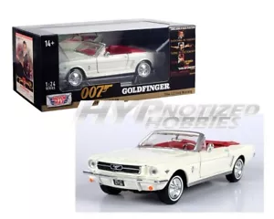 MOTORMAX 1:24 1964 1/2 FORD MUSTANG CONVERTIBLE JAMES BOND DRUCKGUSS WEISS 79852 - Bild 1 von 6