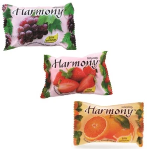 75 g Jabón Harmony Extracto de Fruta Hidratante Naranja Fresa Uva Natural Plus - Imagen 1 de 9