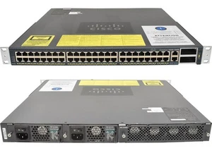Cisco Catalyst WS-C4948-10GE-S 48-Port RJ-45 GE Switch 2x 10G X2 Rack Ears - Afbeelding 1 van 4