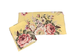 Set of 2 Ralph Lauren KING Pillow Cases Sophie Floral on Yellow ~ Very Nice! - Picture 1 of 8