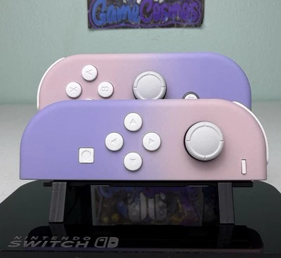 Two-tone Pastel -  Pink & Violet - Custom Joycons for the Nintendo Switch - Image 1 of 4