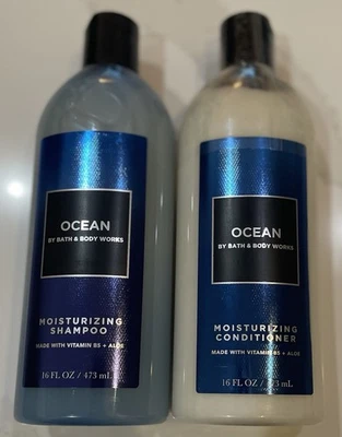 BATH & BODY WORKS OCEAN SHAMPOO & CONDITIONER FULL SIZE 16 FL. OZ. EACH NEW - Image 1 of 3
