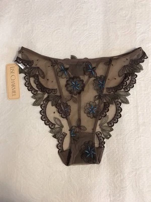 Calcinha Lise Charmel nova com etiquetas tamanho XL mocha com turquesa - Imagem 1 de 4