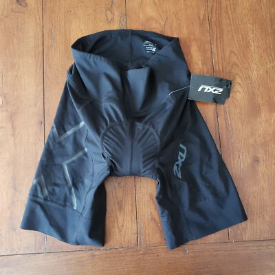2XU Shorts de Ciclismo Feminino Pequeno Compressão S WC4922B Preto 8" Costura Interna - Imagem 1 de 4