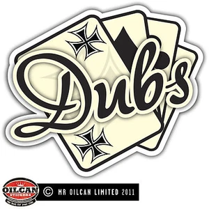 ACE of dubs car sticker vw aircooled ratlook 100x90mm - Picture 1 of 1