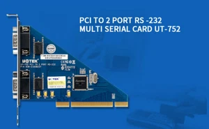 UOTEK 2 Port PCI RS232 Serial Adapter Card DB9 High Speed Converter Controller - Picture 1 of 12