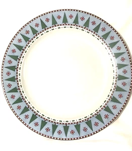 Sakura ~ SANTA'S RETWEET DINNER PLATE ~ STONEWARE ~ 1998 Debbie Mumm ~ Xmas Tree - Picture 1 of 5