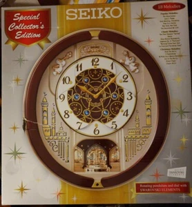 Seiko Melodies In Motion Clock Collector's Edition Swarovski Elements QXM491BR - Picture 1 of 4