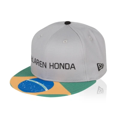 McLaren Honda Racing Flat Brim Formula 1 Cap - Brazilian GP - Fernando Alonso - Image 1 of 4