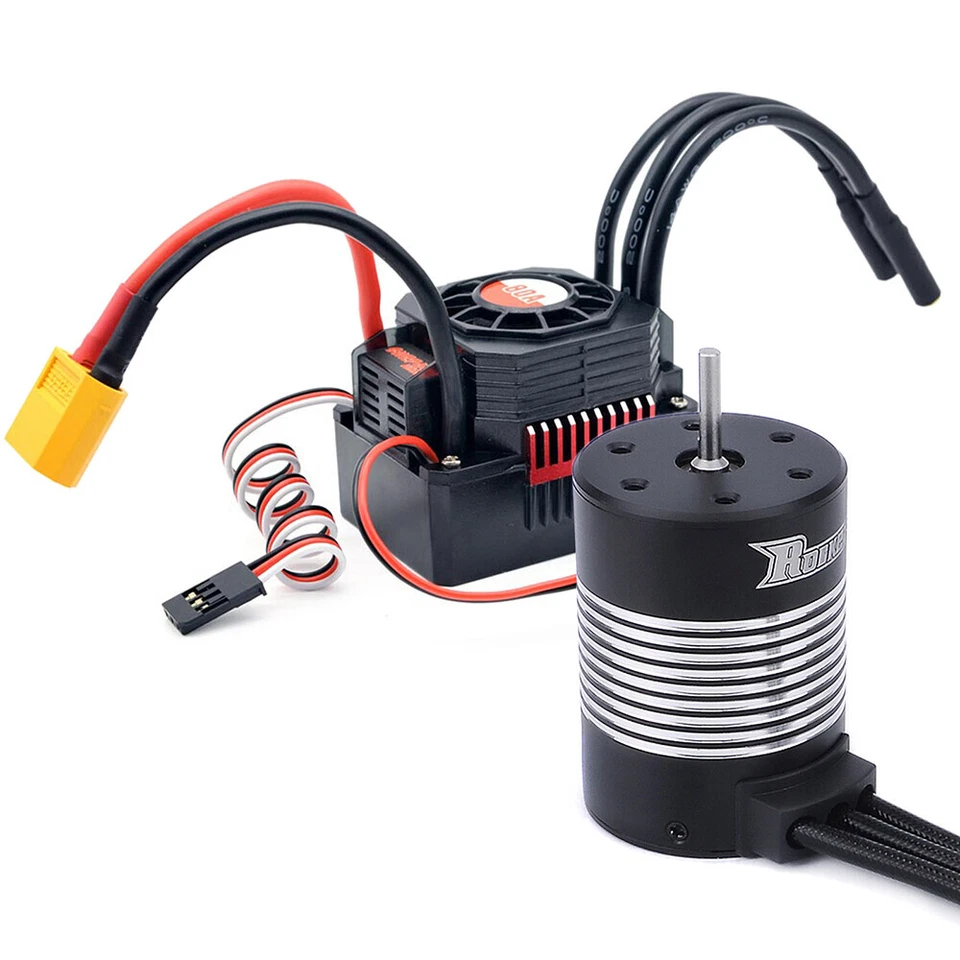 Rocket 3650 Waterproof Sensorless Brushless Motor 5900KV 80A ESC für 1/10 RC Car - Bild 1 von 4