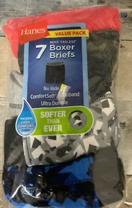 ⚡️Hanes Boys Boxer Briefs ComfortSoft Dyed ComfortSoft Waistband (7pk) XL 18-20 - Picture 1 of 2