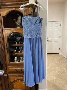 Women's formal mother of the bride spaghetti strap dress with jacket SZ 12 - Picture 1 of 7