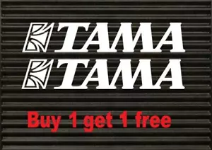 2X Large 9 Inch TAMA Bass Drum Logo Decal Sticker Buy one get one free - Picture 1 of 1