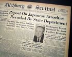 Japanese Atrocities W/ Palawan Massacre Philippines Description 1945 Newspaper
