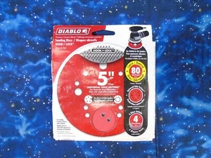 Diablo 5 Zoll Dia. Schleifteller 80er Körnung grob Klett 4 Stück - Bild 1 von 1