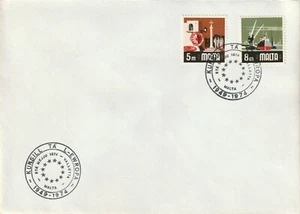 1974 Malta cover Council of Europe in Valetta - Picture 1 of 2