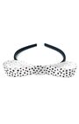 Black and White Spot Headband 101 Dalmatian Inspired Black & White Polka Dot Bow