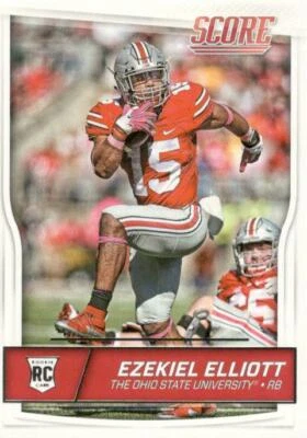 2016 Score Rookies Ezekiel Elliott #344 Rookie Dallas Cowboys - Image 1 of 2