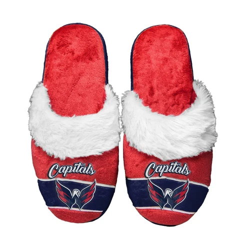 Washington Capitals Women's Stripe Logo SLIDE SLIPPERS New FREE U.S.A. SHIPPING Cover