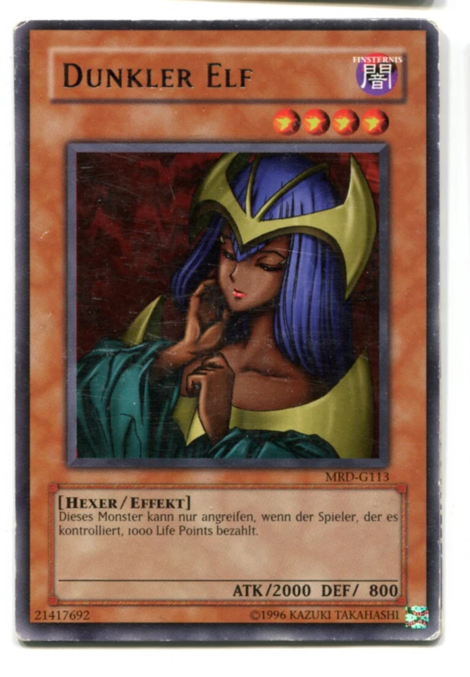 Yu-Gi-Oh! PLAYED/POOR Dunkler Elf Rare - Bild 1 von 1