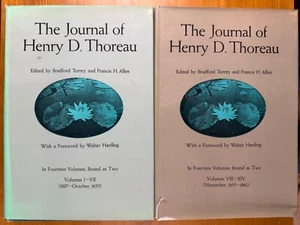 Journal of Henry David Thoreau 14 Volumes Bound as 2 edited Torrey & Allen 1962 - Picture 1 of 23