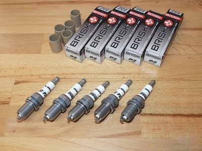 5x BRISK P2 Super Iridium Spark Plugs fit: Lancia Thesis 2.0 turbo 2002 to 2009 - Image 1 of 4