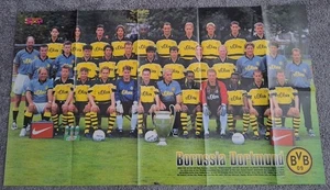 BORUSSIA DORTMUND - MANNSCHAFTSPOSTER 1997/98 BRAVO SPORT 93,5 x 54,5 CM  SCHOLL - Bild 1 von 2