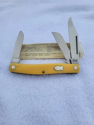 Schrade NY USA Birdseye Stockman #882Y Yellow Handles New in Tube - Image 1 of 2