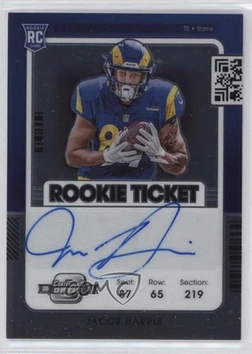 2021 Panini Contenders Optic Ticket RPS Jacob Harris #138 Rookie Auto RC - Image 1 of 2