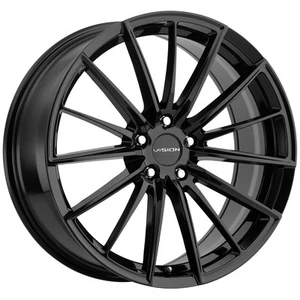 Vision 473 Axis 16x7.5 5x112 +38mm Gloss Black Wheel Rim 16" Inch - Picture 1 of 8
