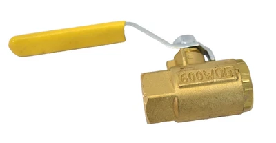 Parker Brass Ball Valve Inline FNPT 1/2" Pipe Size XV500P-8 Steel Lever - Image 1 of 4