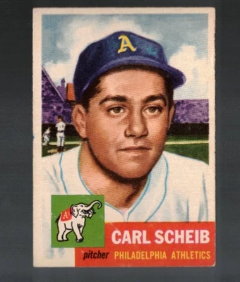 Carl Scheib 1953 Topps #57    Read Description - Image 1 of 2