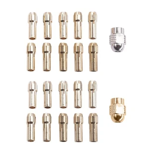 Durable Shiny Brass Collet Chuck For Rotary Tools Including 10Size 11PCS - Picture 1 of 10