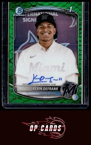 Kevin Defrank 2025 Bowman cromo #CPA-KD verde reptil autógrafo/99 - Imagen 1 de 2