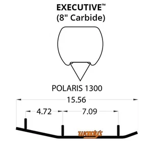 Woodys Executive Series Flat-Top Carbide Runners for 2018 Polaris 800 - Picture 1 of 2