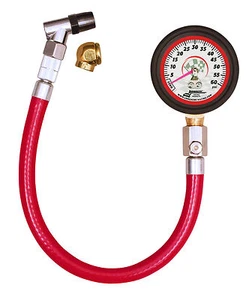 TIRE GAUGE LONGACRE GID 0-60 LB PSI 2 INCH PRESSURE GLOW DARK DIAL FACE 14" HOSE - Bild 1 von 1