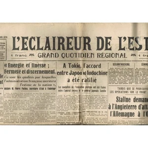 L'ÉCLAIREUR de L'EST 29 Juillet 1941 Staline Facteurs Zone Occupée Malte Tobrouk - Picture 1 of 8
