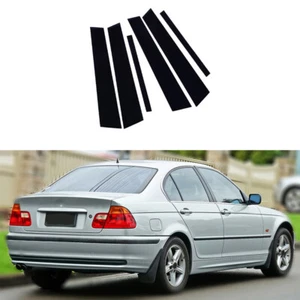 6 pezzi copertura montanti finestra nero per BMW Serie 3 E46 berlina 98-05 - Foto 1 di 15