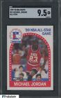 1989 NBA Hoops #21 Michael Jordan Chicago Bulls All-Star HOF SGC 9.5 MINT+