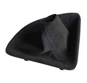 PARA BMW SERIE 1 E81 E82 E87 E88 ALCANTARA BOLSA DE CAMBIO + MARCO COSTURA AZUL - Imagen 1 de 4