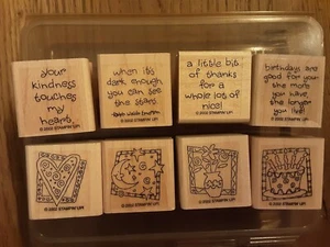 Stampin' up! Holzstempelset 8-teilig Rar! - Bild 1 von 2