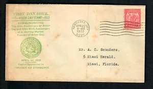 PH20c F.D.C. # 717 Arbor Day Stamp K.C. Nebr. Apr.22 1932 Cachet  - Picture 1 of 2