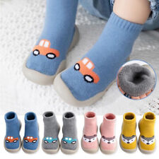 Newborn Toddlers Baby Girls Boys Non-slip Slippers Warm Soft Socks Shoes Size US