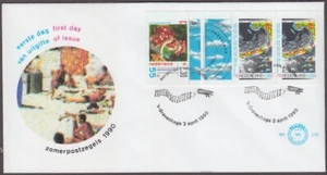 NETHERLANDS Sc #B652a FDC BOOKLET PANE SUMMER WEATHER EXPERIENCES - Picture 1 of 1