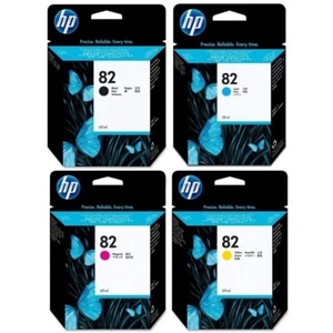 HP 82 69 ML NERO CIANO MAGENTA GIALLO CH565A C4911A C4912A C4913A ORIGINALI NEW - Photo 1/9