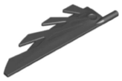 LEGO New Wing with Stylized Feathers Black 9L Legends of Chima Part 11091 D758 - Image 1 of 2