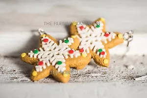 Novelty Festive Christmas Earrings Gingerbread Biscuit Snow Fun Xmas Gift New - Picture 1 of 1