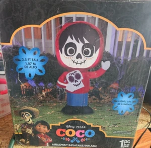 Gemmy 3.5ft Tall Disney's Miguel From Coco W/ Skull Halloween Inflatable - Picture 1 of 2