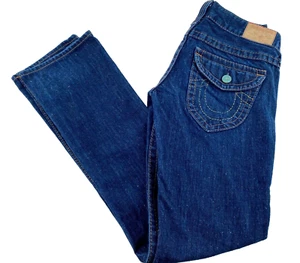 True Religion Jeans Women's Size 28x33 World Tour Medium Dark Wash Blue - Picture 1 of 9